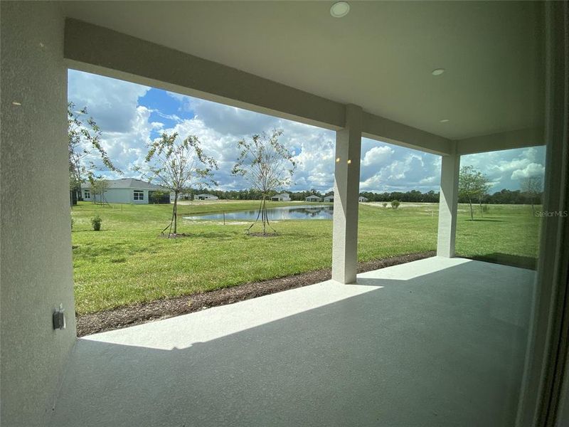 Exterior details and patio area of a home in The Reserve at Victoria, Deland (Image 2).
