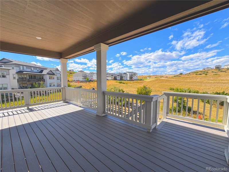Exterior details and patio area of a home in Macanta: The Grand Collection, Castle Rock (Image 3).