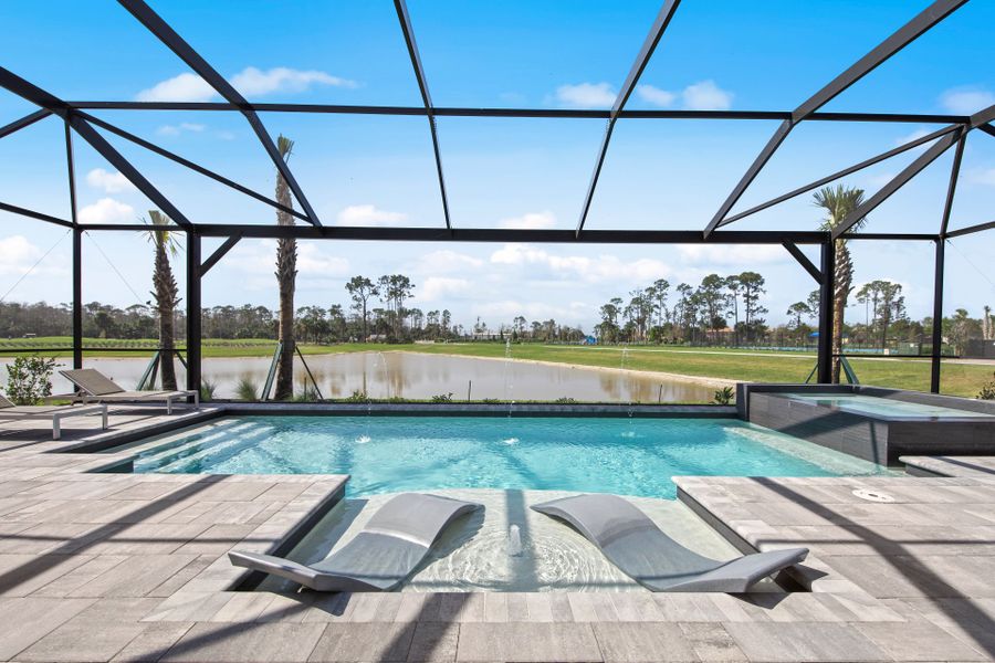 Screened-In Pool with Water Views