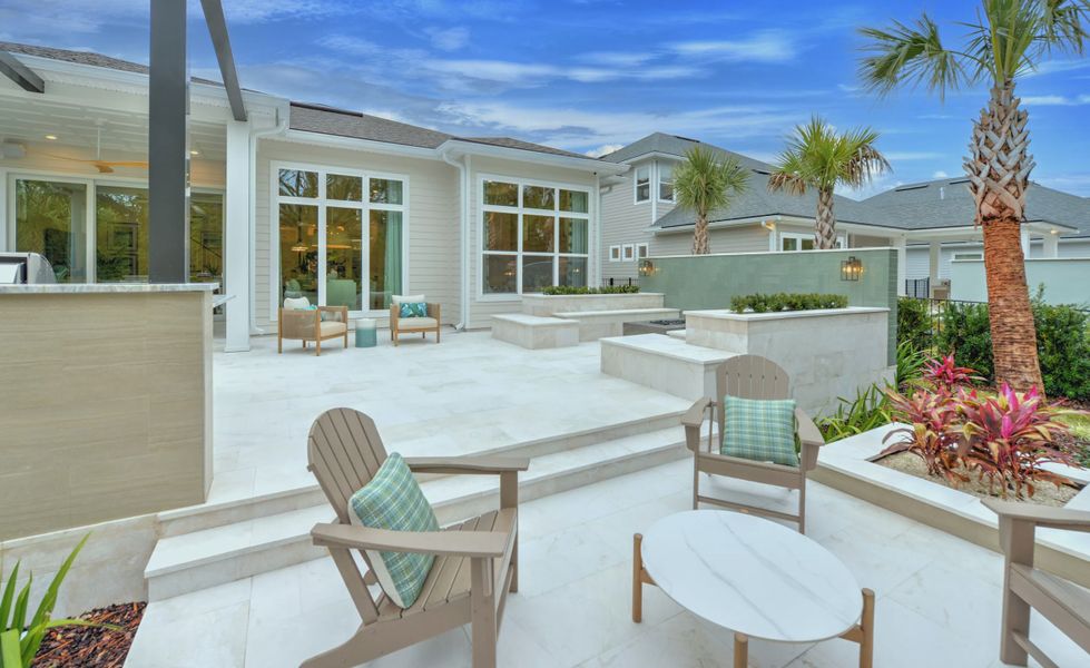 Exterior details and patio area of a home in Seabrook Village II, Ponte Vedra (Image 21). Exterior details and patio area of a home in Seabrook Village II, Ponte Vedra (Image 21).
