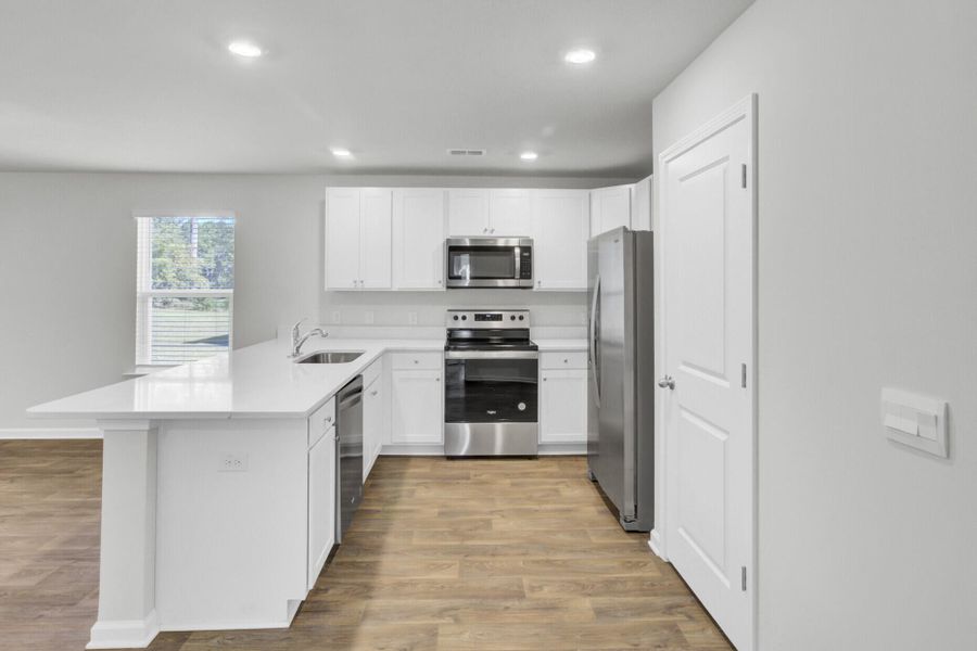 Furnished interior view inside a new home in Center Pointe, Santee (Image 6). Furnished interior view inside a new home in Center Pointe, Santee (Image 6).