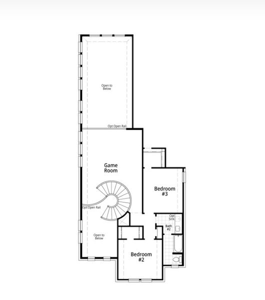 2D floor plan layout for the Livingston by Highland Homes in Grange, Katy, TX (Image 2).