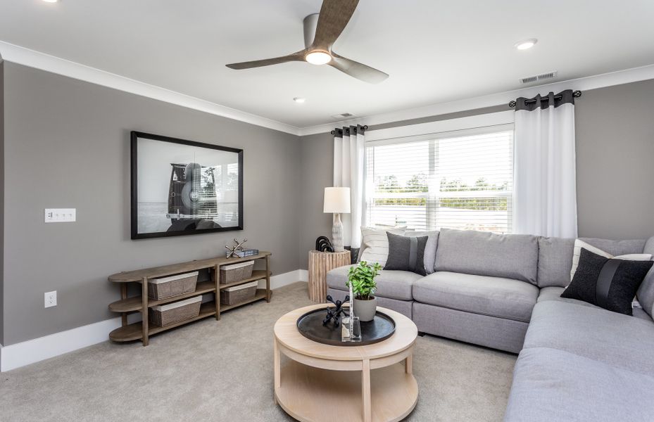 Upstairs Loft Area. Model Home Representation.