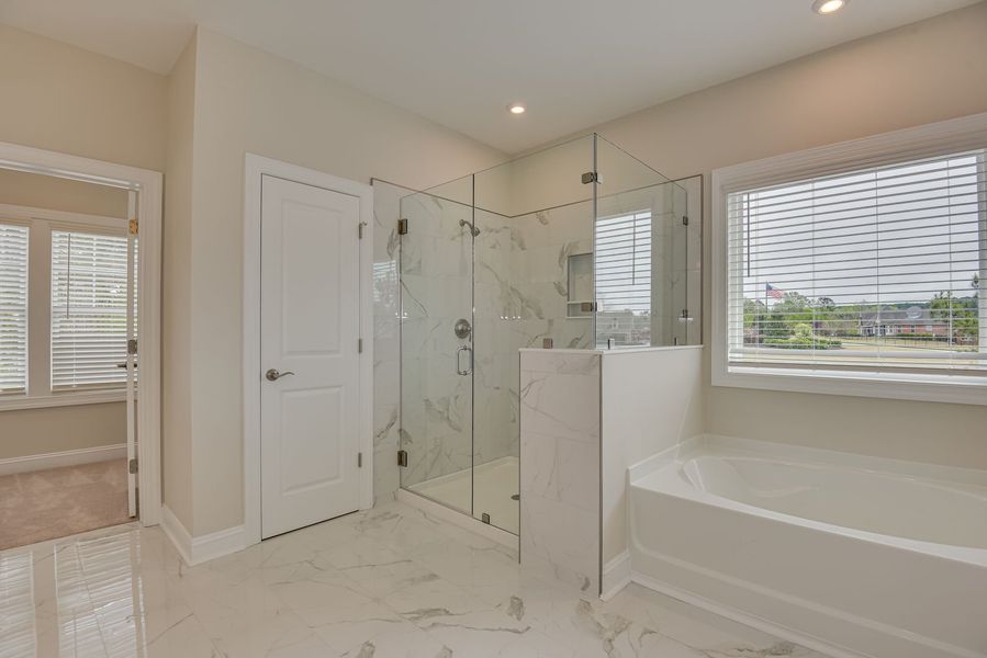 Primary Bathroom Shower, Tub and Closet