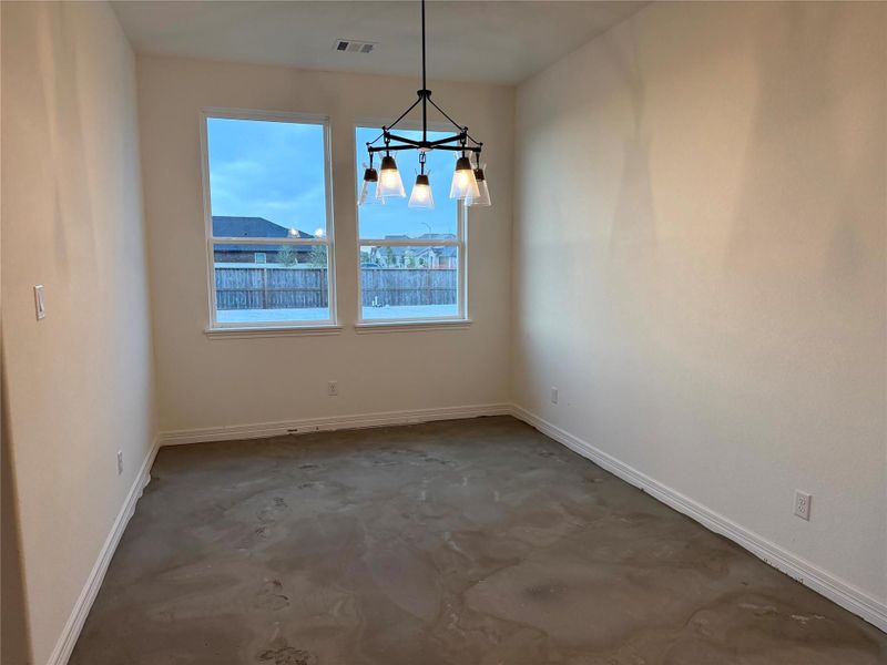 Construction progress - dining room