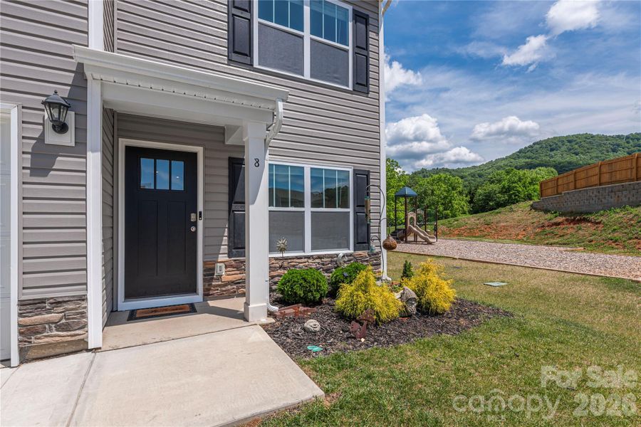 Covered entryway.