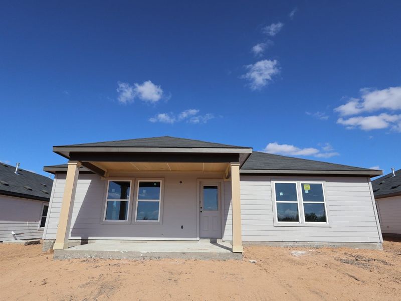 Exterior details and patio area of a home in Carillon, Manor (Image 3). Exterior details and patio area of a home in Carillon, Manor (Image 3).