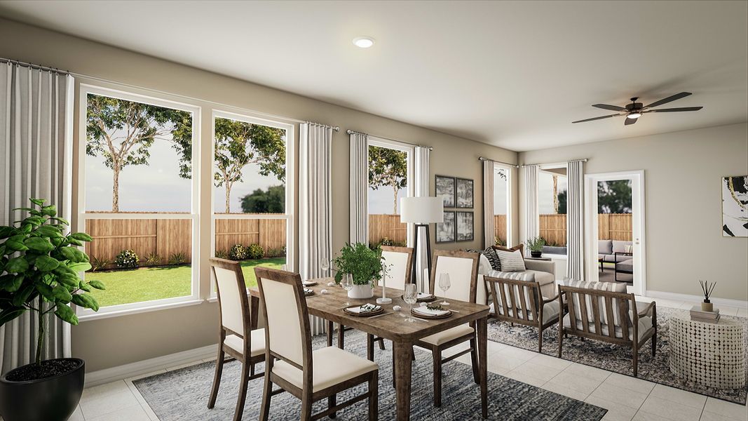 Representative furnished interior of a home built from the Bluebonnet by Tri Pointe Homes in Mason Woods, Cypress (Image 5).