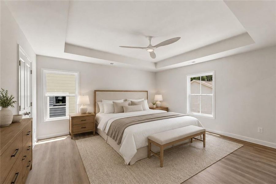 Furnished interior view inside a new home in Parkside, Tucker (Image 7). Furnished interior view inside a new home in Parkside, Tucker (Image 7).
