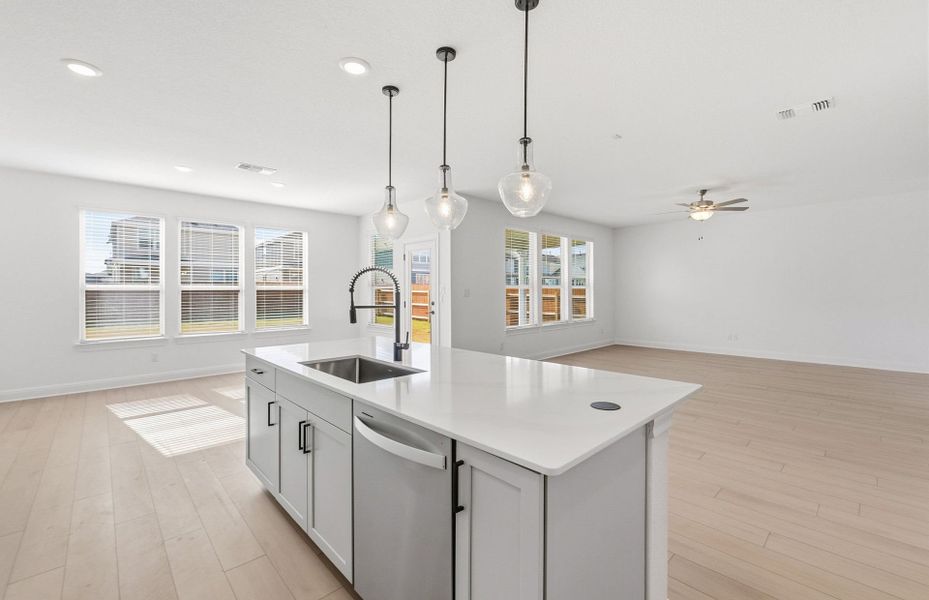 Furnished interior view inside a new home in Santa Rita Ranch, Liberty Hill (Image 10). Furnished interior view inside a new home in Santa Rita Ranch, Liberty Hill (Image 10).