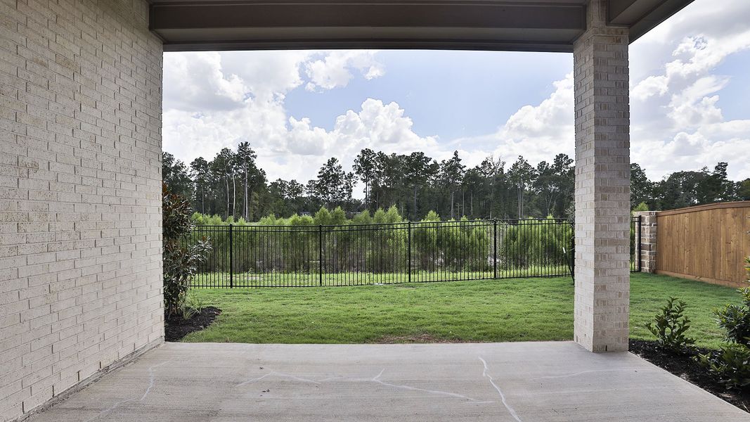 Exterior details and patio area of a home in The Highlands, Porter (Image 3). Exterior details and patio area of a home in The Highlands, Porter (Image 3).