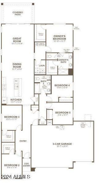 Lot 170 Saphire 5 bed 2 bath Configurati