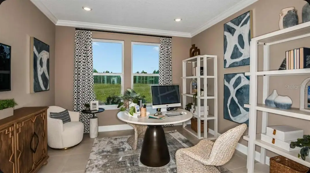 Furnished interior view inside a new home in Colbert Landings, Palm Coast (Image 7). Furnished interior view inside a new home in Colbert Landings, Palm Coast (Image 7).