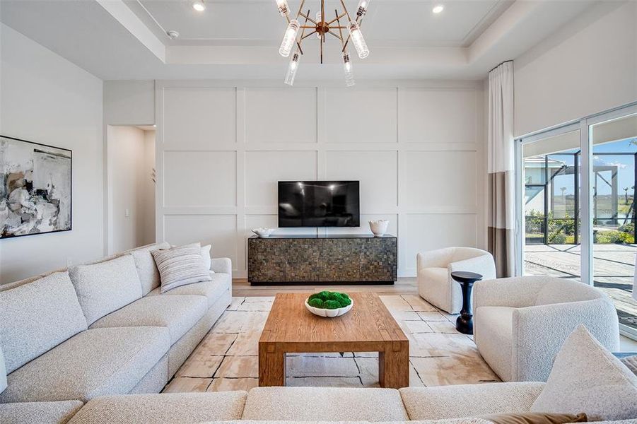 Furnished interior view inside a new home in Calusa Country Club, Lakewood Ranch (Image 9).