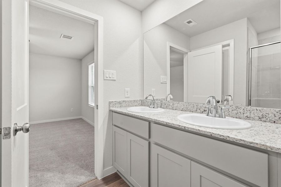 Furnished interior view inside a new home in Crockett Meadows, Conroe (Image 8).