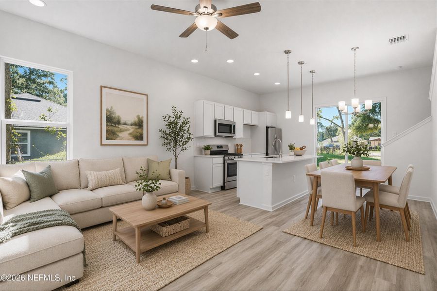 Furnished interior view inside a new home in , Jacksonville (Image 7).