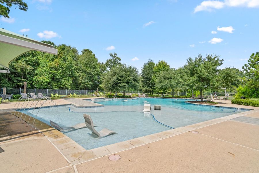 The Groves community swimming pool with resort-style recreation and family-friendly outdoor space.