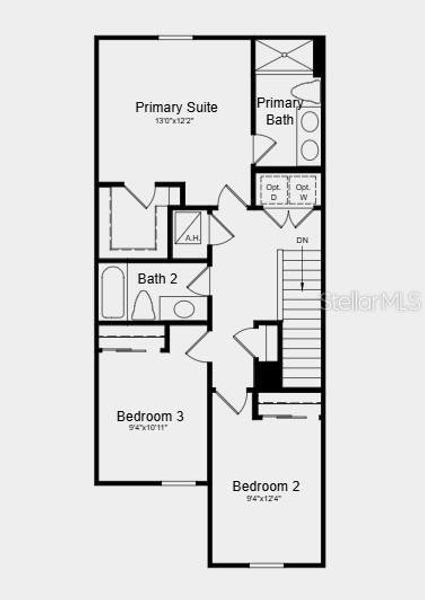 2D floor plan layout of this home in Waterstone, Groveland, FL (Image 4). 2D floor plan layout of this home in Waterstone, Groveland, FL (Image 4).