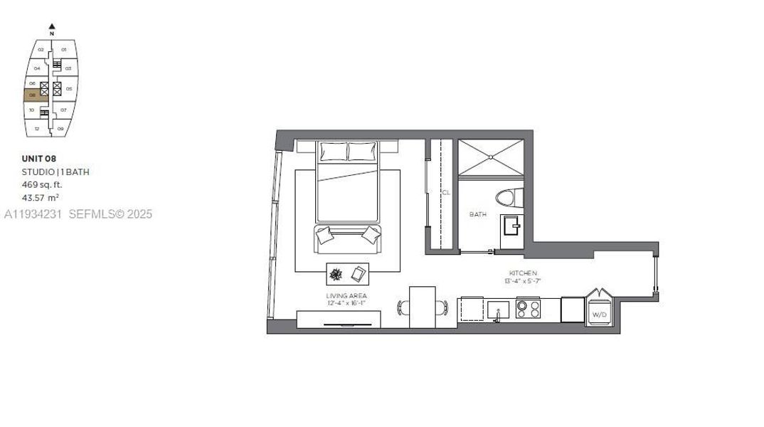2D floor plan layout of this home in , Miami, FL (Image 4).
