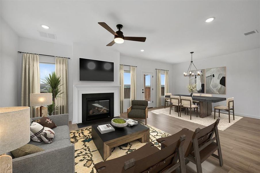 Furnished interior view inside a new home in Aspire at Reunion, Newark (Image 17). Furnished interior view inside a new home in Aspire at Reunion, Newark (Image 17).