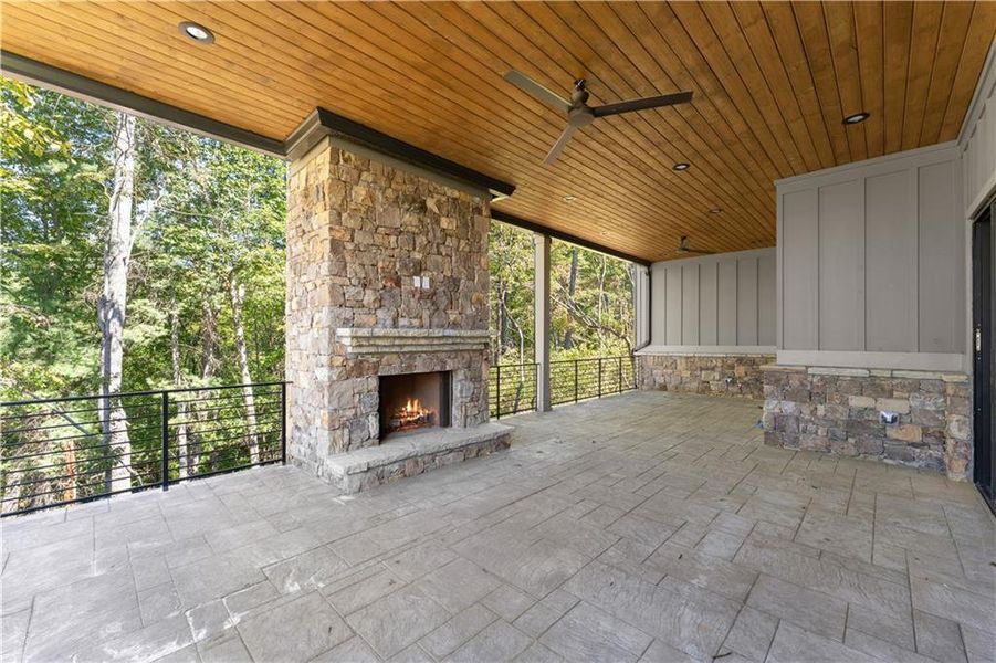 Exterior details and patio area of a home in , Dahlonega (Image 39).