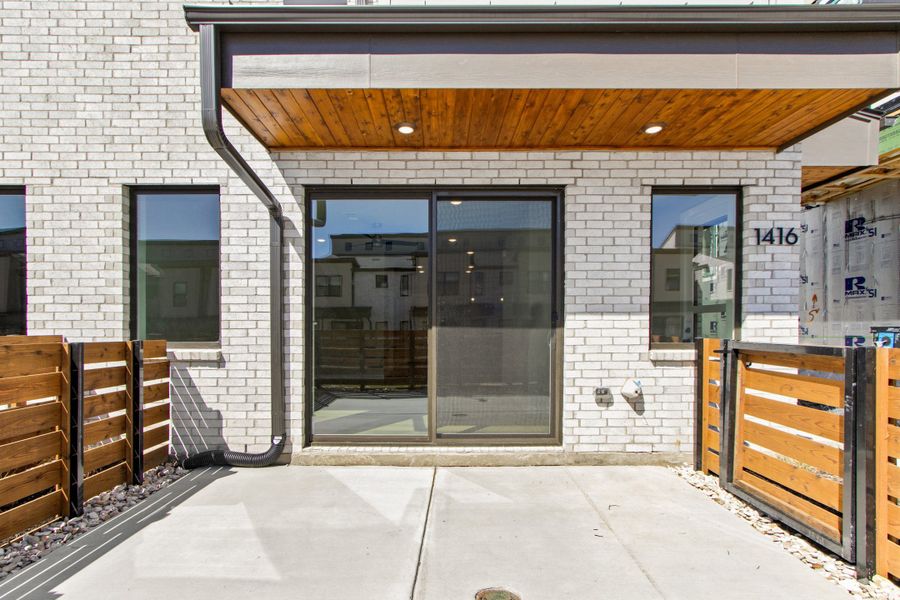 Exterior details and patio area of a home in Willow Grove Townhomes, Melissa (Image 23). Exterior details and patio area of a home in Willow Grove Townhomes, Melissa (Image 23).