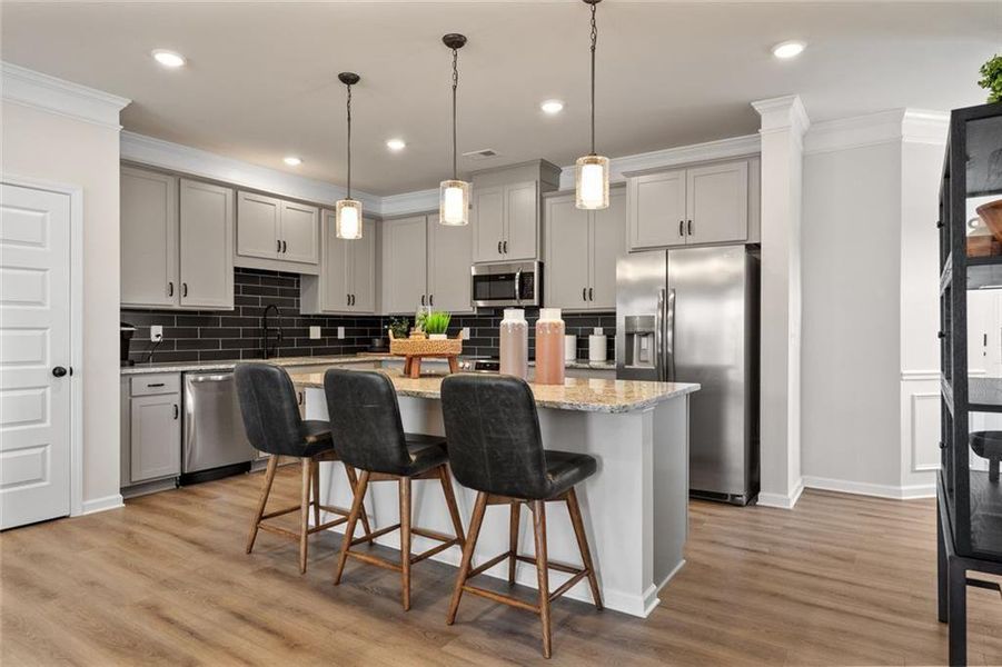 Furnished interior view inside a new home in Trinity Station, Auburn (Image 9).