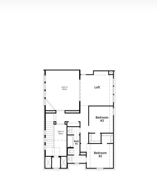 2D floor plan layout for the Lincoln by Highland Homes in Grange, Katy, TX (Image 32).