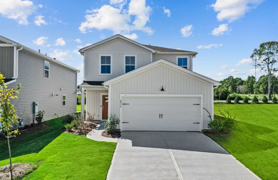 Front exterior of a new home in Crestview, Spartanburg, SC, highlighting curb appeal (Image 18).