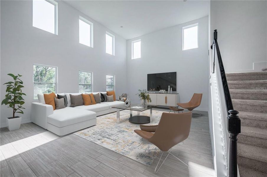 Furnished interior view inside a new home in , Orlando (Image 5). Furnished interior view inside a new home in , Orlando (Image 5).