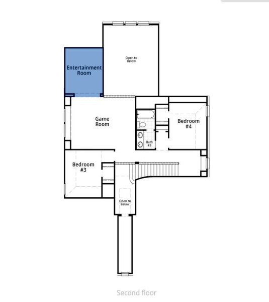 2D floor plan layout of this home in Star Trail: 55ft. lots, Prosper, TX (Image 4). 2D floor plan layout of this home in Star Trail: 55ft. lots, Prosper, TX (Image 4).