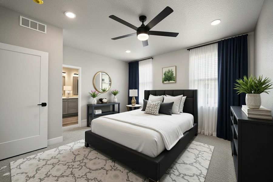 Furnished interior view inside a new home in Pony Park, Colorado Springs (Image 15). Furnished interior view inside a new home in Pony Park, Colorado Springs (Image 15).