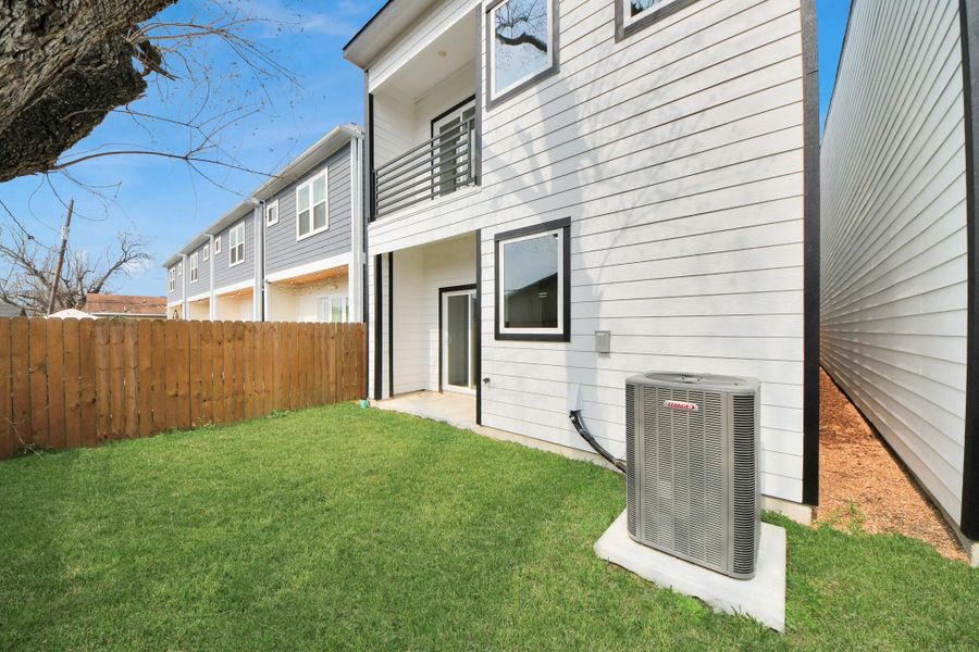 Exterior details and patio area of a home in , Houston (Image 25).