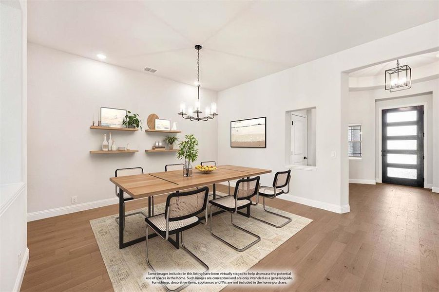 Furnished interior view inside a new home in Abe's Landing, Granbury (Image 8).