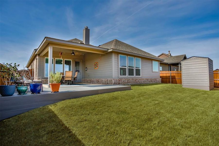 Exterior details and patio area of a home in Liberty Pointe, Gainesville (Image 24).