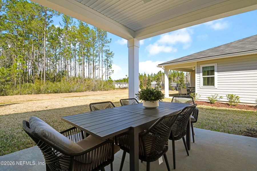 Exterior details and patio area of a home in TrailMark II, St. Augustine (Image 21).