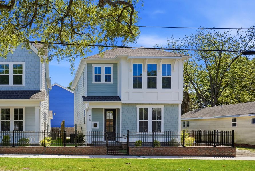 Representative exterior photo of a completed home built from the The Remington by RobuckHomes in Downtown Wilmington Collective, Wilmington, NC (Image 39). Representative exterior photo of a completed home built from the The Remington by RobuckHomes in Downtown Wilmington Collective, Wilmington, NC (Image 39).