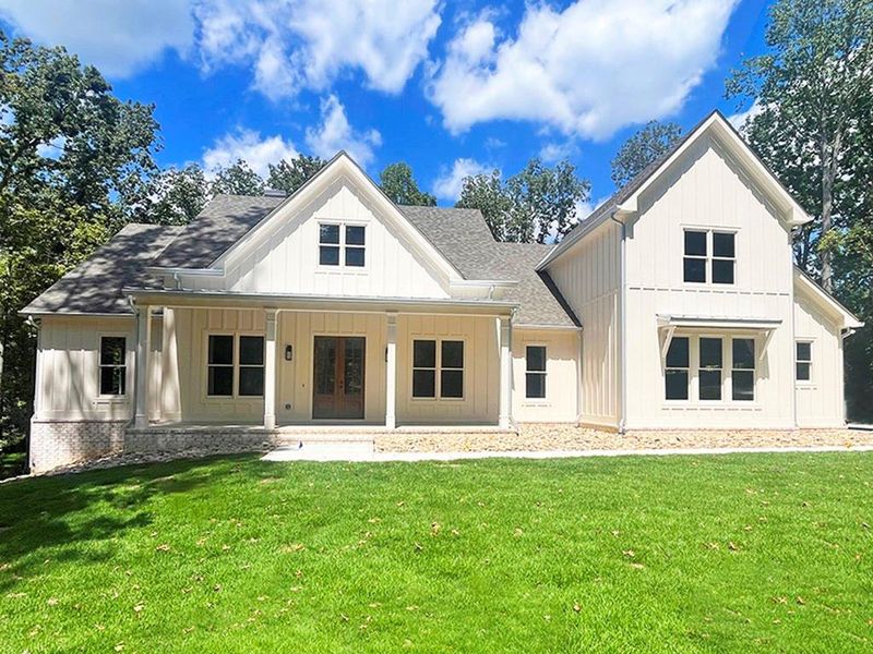 Front exterior of a new home in , White, GA, highlighting curb appeal (Image 29).