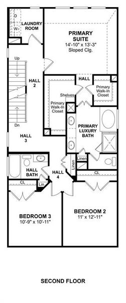 The Frances floor plan by K. Hovnanian Homes. 2nd floor shown. * Prices, plans, dimensions, features, specifications, materials, and availability or homes or communities are subject to change without notice or obligation.