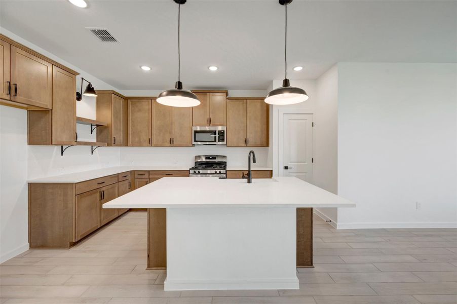 Gourmet island kitchen