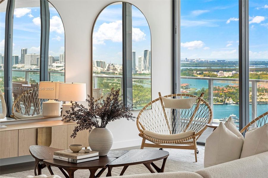 Furnished interior view inside a new home in , Miami Beach (Image 4). Furnished interior view inside a new home in , Miami Beach (Image 4).