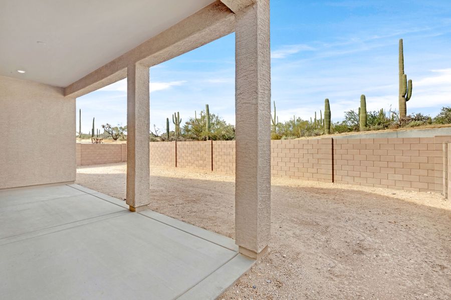 Exterior details and patio area of a home in Saguaro Reserve II, Marana (Image 3).