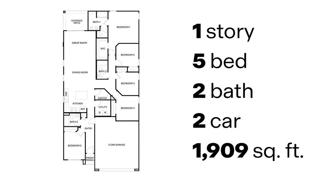 2D floor plan layout for the Parker by D.R. Horton in Saguaro Bloom, Marana, AZ (Image 3). 2D floor plan layout for the Parker by D.R. Horton in Saguaro Bloom, Marana, AZ (Image 3).
