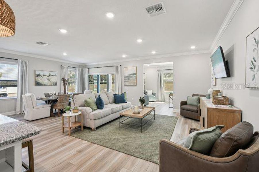 Furnished interior view inside a new home in Palm Coast, Palm Coast (Image 9). Furnished interior view inside a new home in Palm Coast, Palm Coast (Image 9).