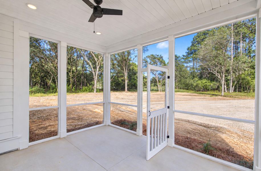 Exterior details and patio area of a home in , Meggett (Image 20).