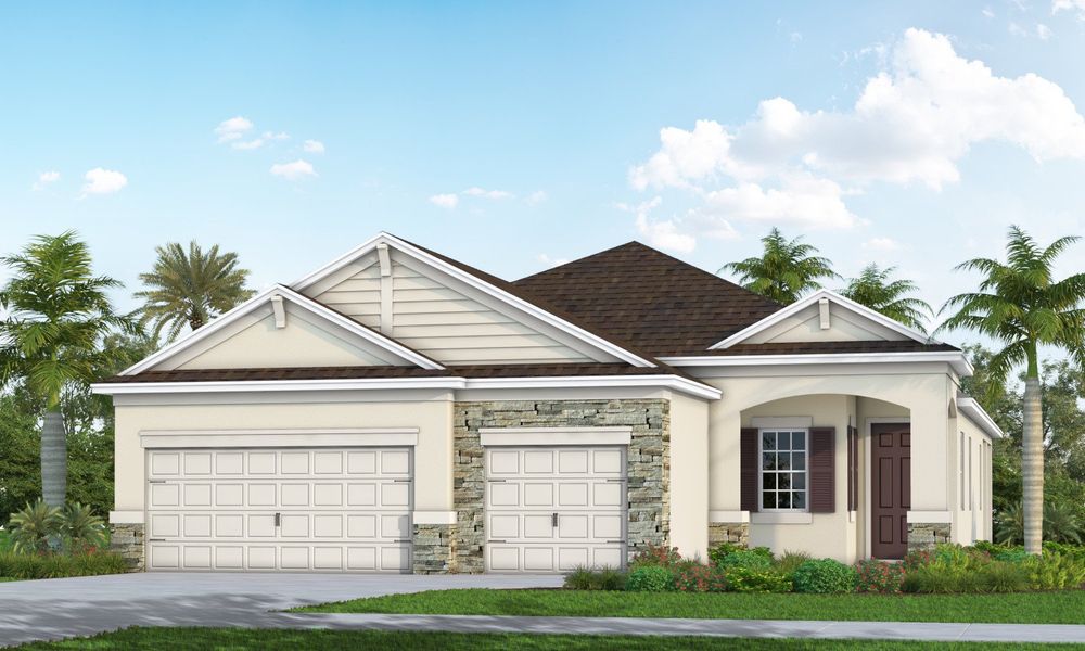 Representative exterior photo of a completed home built from the Sea Mist by Neal Communities in Wildleaf at North River Ranch, Parrish, FL (Image 21).