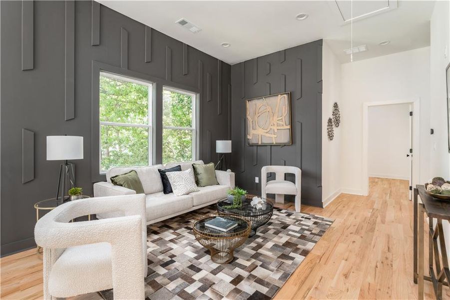 Furnished interior view inside a new home in , Atlanta (Image 6). Furnished interior view inside a new home in , Atlanta (Image 6).