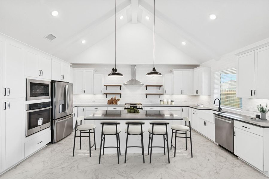 Gourmet island kitchen