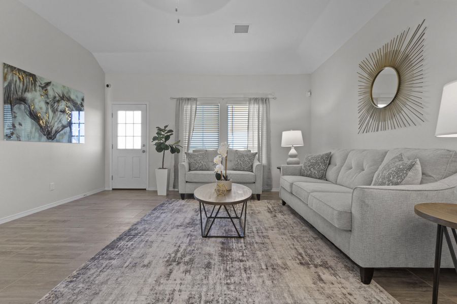Representative furnished interior of a home built from the Meadow-1930SSC by Saratoga Homes in Paseo Del Este, El Paso (Image 9).