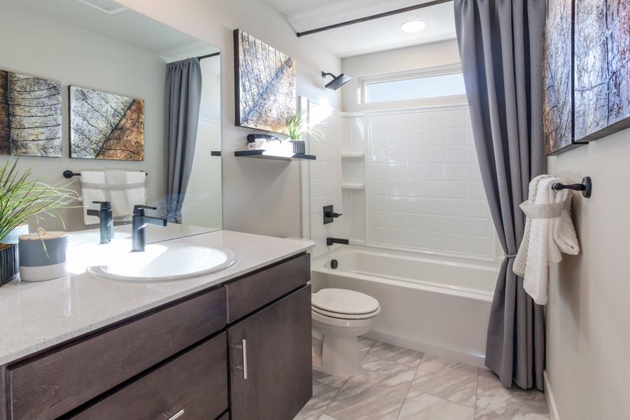 Representative furnished interior of a home built from the Galileo by Hartford Homes in Trailside, Timnath (Image 39).
